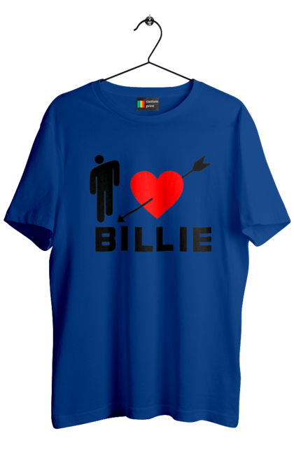 Футболка чоловіча з принтом "Біллі Айліш". Біллі айліш, логотип біллі айліш, принт біллі айліш, співачка біллі айліш. 2070702
