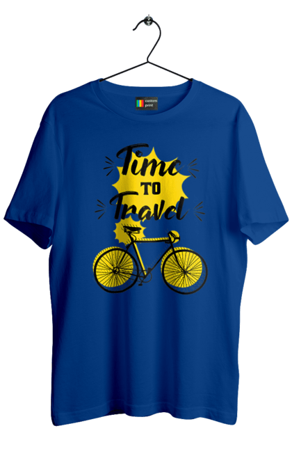 Футболка чоловіча з принтом "Час Подорожей, Велосипед". Велосипед, подорожувати, час. 2070702
