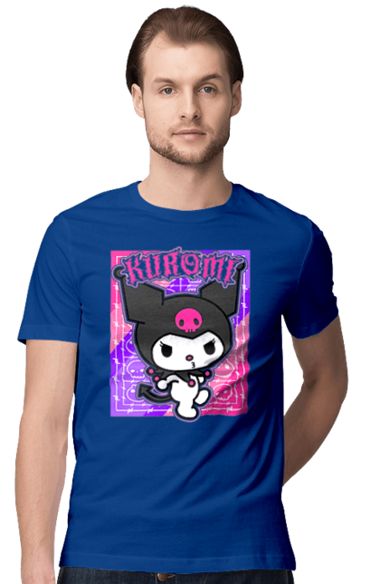 Men's t-shirt with prints Hello Kitty Kuromi. Anime, character, hello kitty, kuromi, my melody, sanrio. 2070702