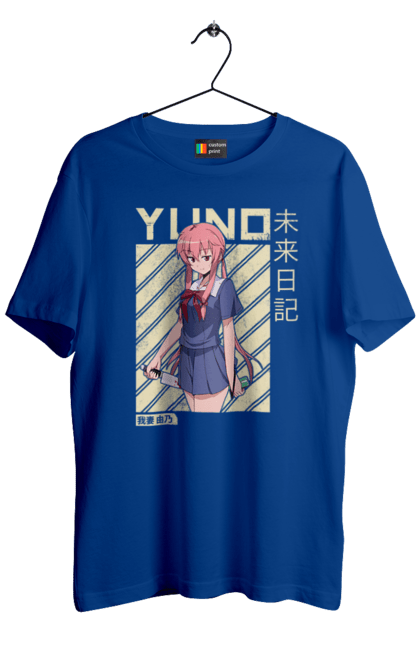 Men's t-shirt with prints Future Diary Yuno Gasai. Anime, future diary, manga, survival game, yandere, yuno gasai. 2070702