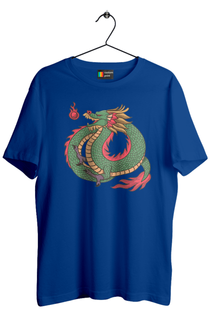 Men's t-shirt with prints The Dragon. Animal, chinese dragon, dragon, green dragon, symbol. 2070702