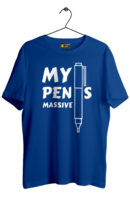 Футболка чоловіча з принтом "Моя ручка величезна". Гумор, мем, моя ручка величезна, прикол, прикольна, смішна. 2070702