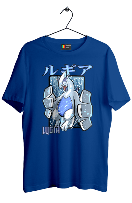 Men's t-shirt with prints Pokemon Lugia. Anime, games, lugia, nintendo, pokemon, pokemon go. 2070702