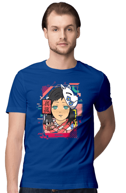 Men's t-shirt with prints Demon Slayer Makomo. Anime, demon slayer, kimetsu no yaiba, makomo, manga, serial. 2070702