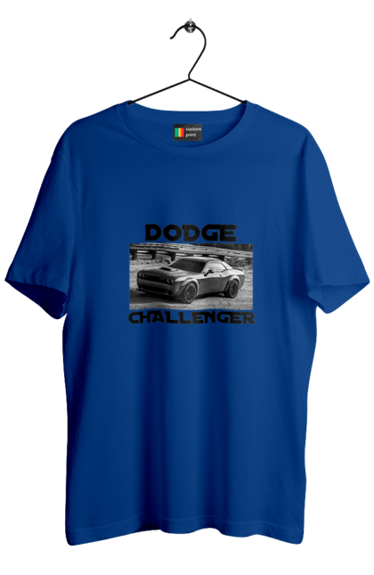 Men`s t-shirt with prints Dodge challenger. An american legend, auto, car, classic car, cult car, dodge challenger, powerful car, zhmasl kar. 2070702
