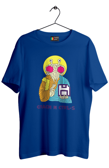 Футболка чоловіча з принтом "Врятуй та ctrl+s". It, врятуй та ctrl+s, гумор, іржака, кек, лол, мем, прикол, програміст, радість, сміх. 2070702