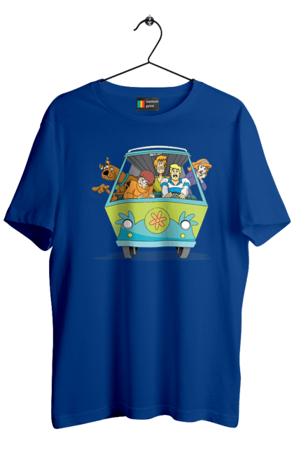 Men`s t-shirt with prints Scooby Doo Machine. Car, cartoon, dog, scooby doo. 2070702