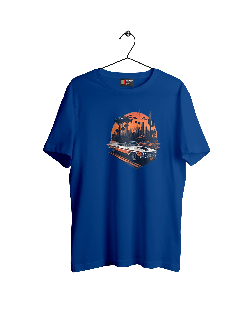 Beautiful car at sunset