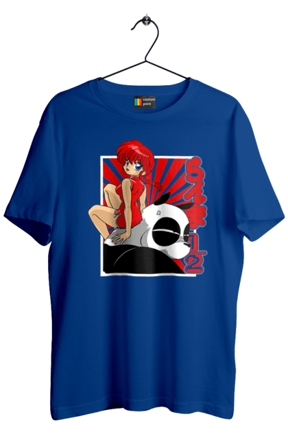 Men's t-shirt with prints Ranma 1/2. Action movie, anime, comedy, manga, mystic, ranma, romance, shampoo. 2070702