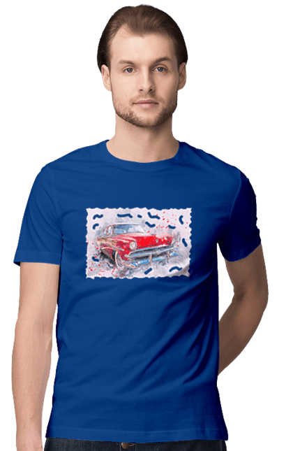 Футболка чоловіча з принтом "Автомобільний газ". Gaz, автомобиль, автомобільний газ, дорога, колесо, перемога. 2070702