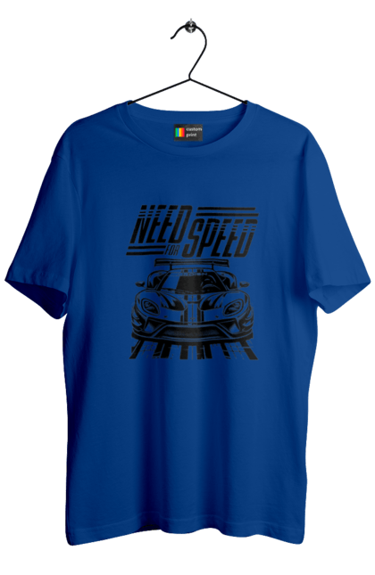 Футболка чоловіча з принтом "Жага швидкості". Відео ігри, гонки, ігри, комп ютерні ігри, машини, симулятори, швидкість. 2070702