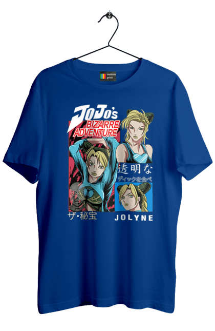 Футболка чоловіча з принтом "ДжоДжо Джолін Кудзе". Jojo, jojo’s bizarre adventure, jolyne cujoh, аніме, джоджо, джолін кудзе, манга, неймовірні пригоди джоджо. 2070702