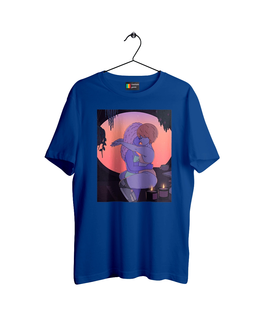 Purple Girls Hugging