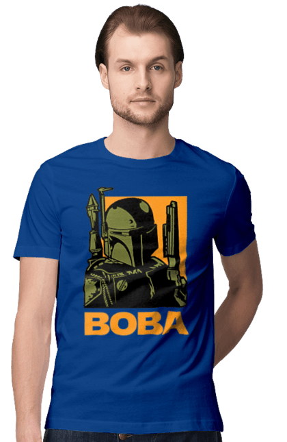 Men's t-shirt with prints Boba. Bob fett, boba fett, clone, head hunter, star wars. 2070702