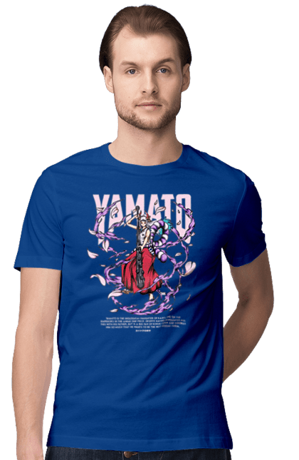 Men's t-shirt with prints One Piece Yamato. Anime, manga, one piece, pirates, straw hat pirates, yamato. 2070702