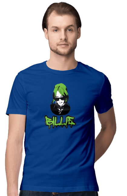 Футболка чоловіча з принтом "Billie Eilish". Активістка, біллі айліш, мизукант, права, співачка, тварини. 2070702