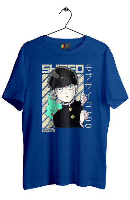 Футболка чоловіча з принтом "Mob Psycho 100". Anime, manga, mob psycho 100, shigeo kageyama, аніме, манга, моб, моб-вар ят 100, сігео кагеяма, шіґео каґеяма. 2070702