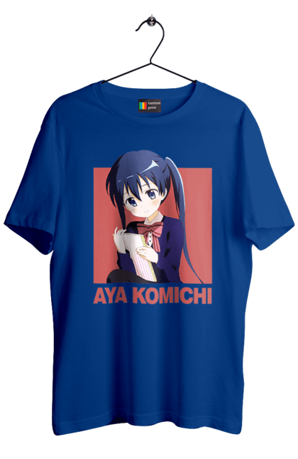 Футболка чоловіча з принтом "Золота мозаїка Ая Коміті". Anime, aya komichi, kiniro mosaic, kinmoza, manga, аніме, ая коміті, золота мозаїка, коміті, манга. 2070702