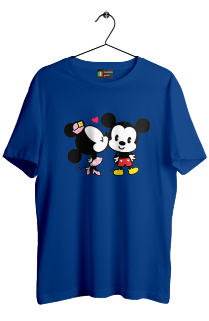 Футболка мужская с принтом Микки Маус и Минни Маус. Mickey mouse, minnie mouse, дисней, микки, микки маус, минни маус, мультфильм. 2070702