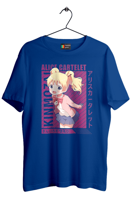 Футболка чоловіча з принтом "Золота мозаїка Аліса Картелет". Alice cartelet, anime, kiniro mosaic, kinmoza, manga, аліса, аліса картелет, аніме, золота мозаїка, манга. 2070702