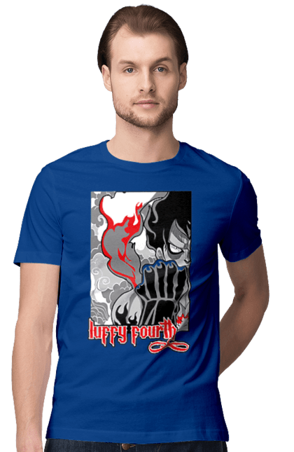 Men's t-shirt with prints One Piece Luffy. Anime, luffy, manga, monkey de luffy, one piece, pirates. 2070702