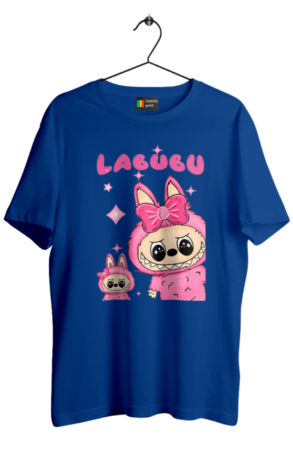 Футболка чоловіча з принтом "Лабубу". Іграшка лабубу, лабубу, лабубу кока кола, мерч лабубу, мила, рожева лабубу, смішна лабубу. 2070702