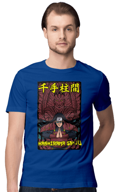 Men's t-shirt with prints Naruto Hashirama. Anime, character, hashirama, hashirama senju, hokage, manga, naruto, ninja, tv series. 2070702