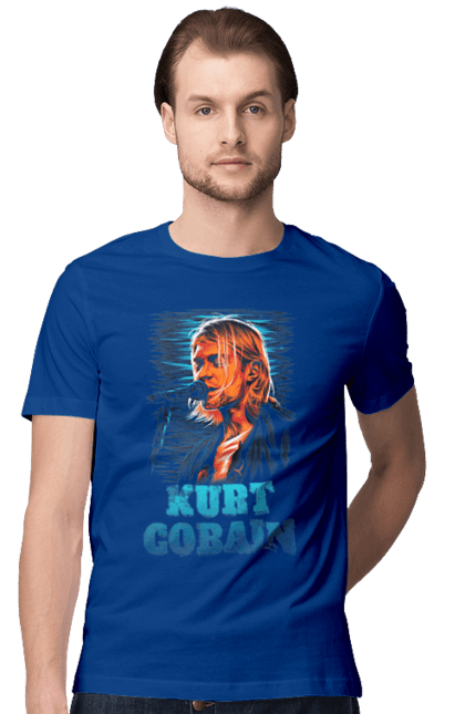 Men's t-shirt with prints Kurt Cobain. Cobain, group, kurt, kurt cobain, music, nirvana, rock. 2070702