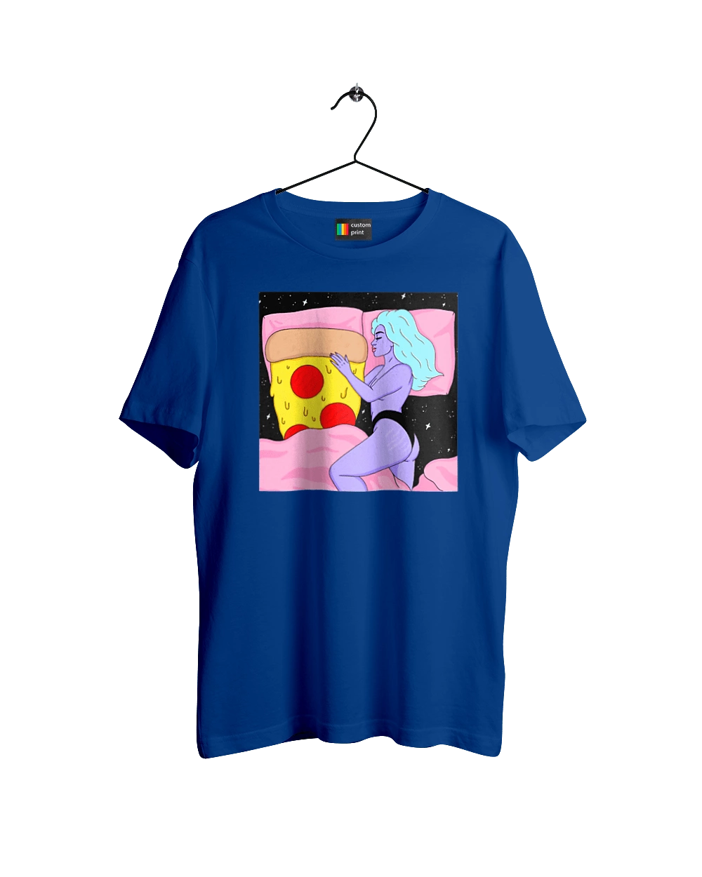 Purple Girl And Pizza