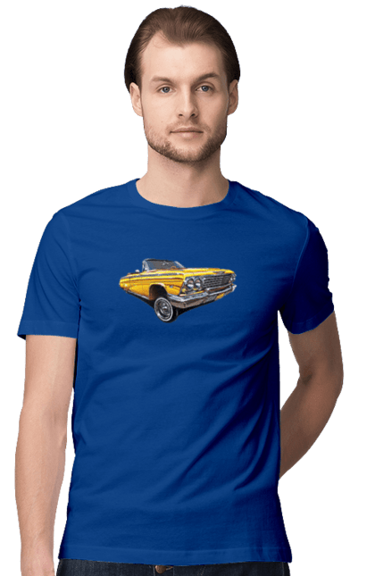 Men`s t-shirt with prints Car. Car, chevrolet, classic, impala, lowrider. 2070702