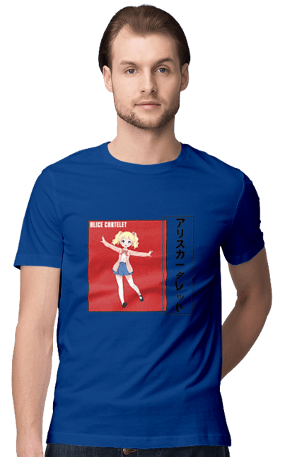 Men's t-shirt with prints Kiniro Mosaic Alice Cartelet. Alice, alice cartelet, anime, gold mosaic, kiniro mosaic, kinmoza, manga. 2070702