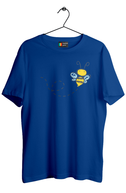 Футболка чоловіча з принтом "Бджілка метелик". Бджілка, дитяча, дівчинка, метелик, футболка. CustomPrint.market