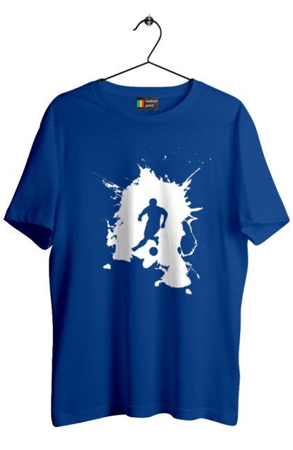 Футболка чоловіча з принтом "Футбол у серці". Ворота, гол, збірна, м`яч, перемога, спорт, турнір, україна, футбол, чемпіонат. 2070702