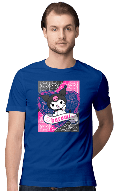 Men's t-shirt with prints Hello Kitty Kuromi. Anime, character, hello kitty, kuromi, my melody, sanrio. 2070702