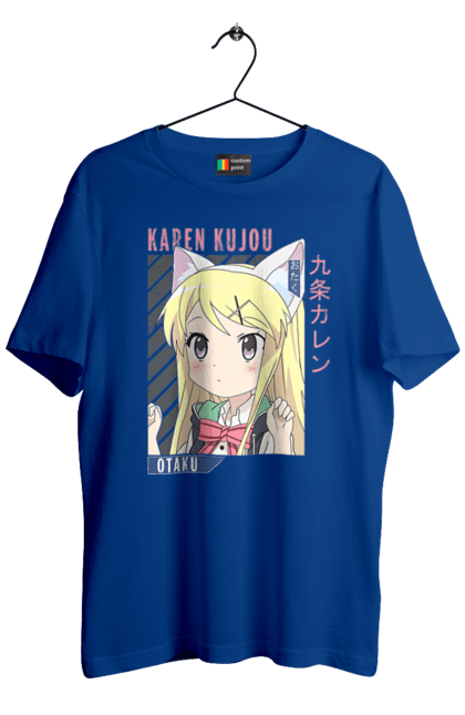 Men's t-shirt with prints Kiniro Mosaic Karen Kujo. Anime, gold mosaic, karen, karen kujo, kiniro mosaic, kinmoza, manga. 2070702