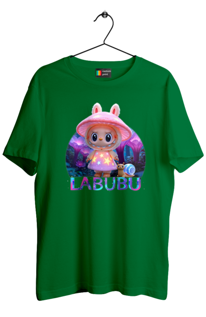 Футболка чоловіча з принтом "Лабубу". Брелок лабубу, іграшка лабубу, лабубу, лабубу кока кола, лялька лабубу, мерч лабубу, мила, рожева лабубу, смішна лабубу. 2070702