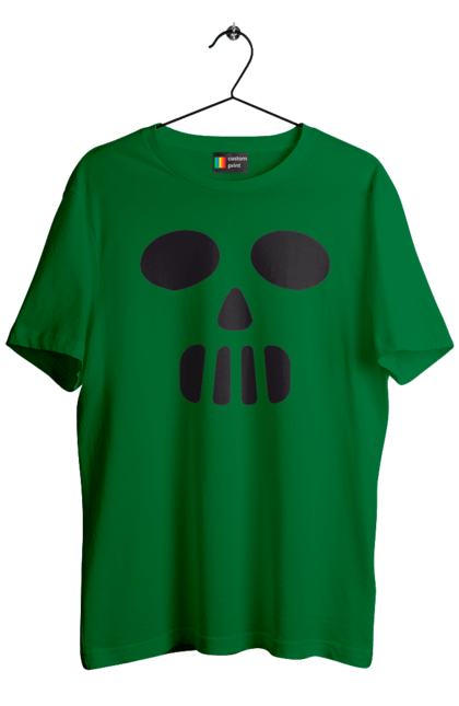 Men's t-shirt with prints Halloween pumpkin face. Costume, halloween, holiday, october, october 31, pumpkin, scary, sweets, trick or treat. 2070702