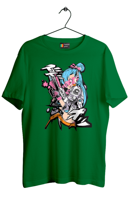 Men's t-shirt with prints Dragon Ball Bulma. Anime, bulma, dragon ball, goku, manga, tv series, vegeta. 2070702