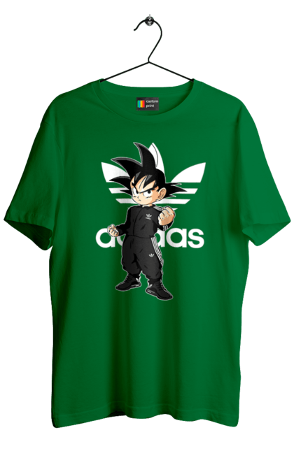 Футболка мужская с принтом Adidas Сон Гоку. Adidas, anime, dragon ball, manga, son goku, адидас, аниме, гоку, жемчуг дракона, сон гоку. 2070702