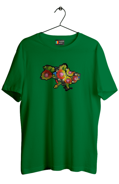 Men`s t-shirt with prints Spravzhnya Ukraine. Barvie, beauty, colors, kviti, leafing through, mood, petals, spravzhnya ukraine. 2070702