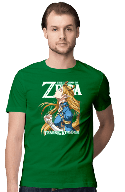 Футболка чоловіча з принтом "The Legend of Zelda Принцеса Зельда". Legend of zelda, nintendo, zelda, зельда, принцеса, принцеса зельда. 2070702