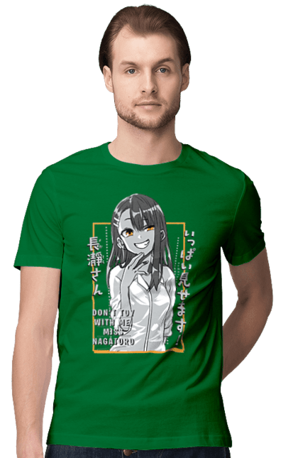 Men's t-shirt with prints Don't Toy with Me, Miss Nagatoro. Anime, hayase nagatoro, manga, nagatoro. 2070702