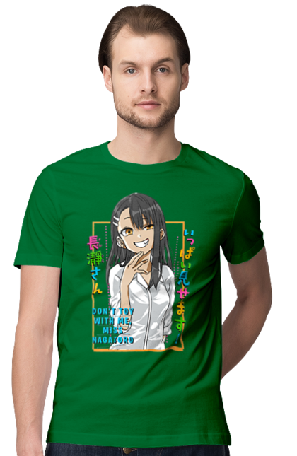 Men's t-shirt with prints Don't Toy with Me, Miss Nagatoro. Anime, hayase nagatoro, manga, nagatoro. 2070702