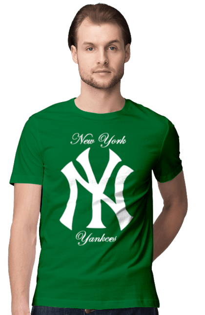 Футболка чоловіча з принтом "Нью Йорк Янкіз". Бізбол, нью йорк, нью йорк янкіс, спорт, янкі, янкіс. CustomPrint.market