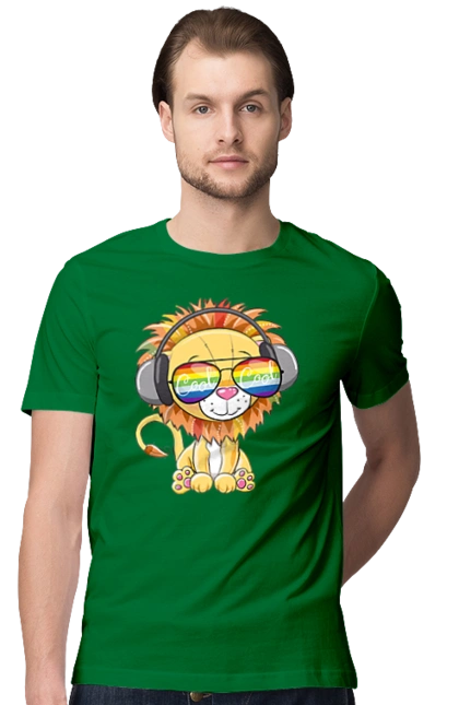 Lion In Glasses And Headphones