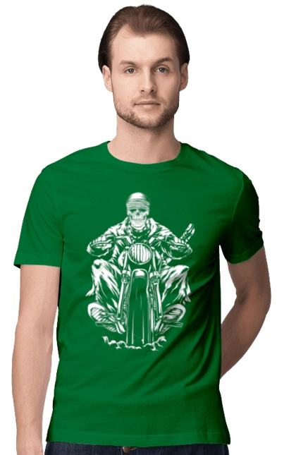 Skull on a motorcycle