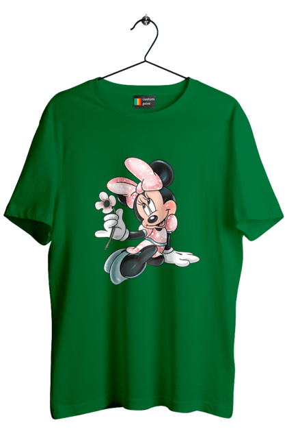 Men's t-shirt with prints Minnie Mouse. Cartoon, disney, mickey, mickey mouse, minnie mouse. 2070702