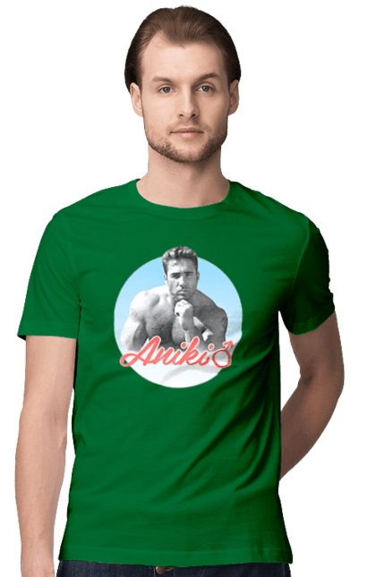 Футболка чоловіча з принтом "Біллі Херрінгтон". Аніки, біллі, біллі херрінгтон, гачі, гачімучі, гумор, прикольна, херрінгтон. 2070702