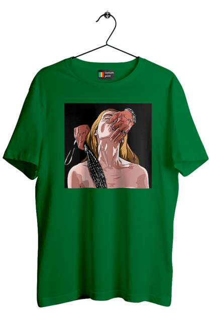 Футболка чоловіча з принтом "Дівчина У Полоні Чоловіка З Батогами". Батіг, пристрасть, смоктати. 2070702