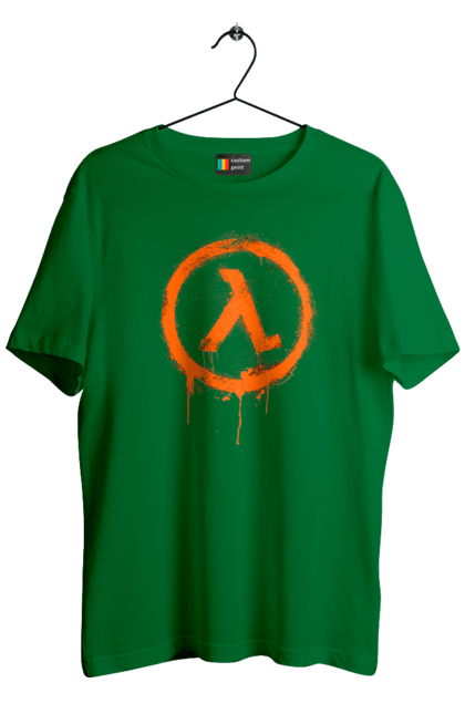 Men`s t-shirt with prints Half Life. Computer game, game, gamer, half life, mission, network game, now, passed, playstation, plot, rubilovo, sierra studios, stage. 2070702